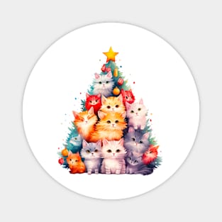 Cat Christmas Tree Magnet